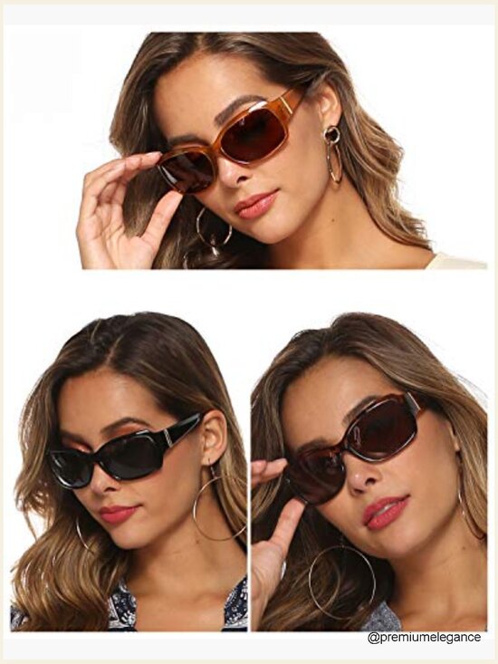 Polarized Oversized Rectangle Wrap Sunglasses UV400 Protection main image 7